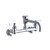 Elkay Service/Utility 8" Centerset Wall Mount Faucet with 7" Vented Spout 2" Lever Handles 1/2 Offset Inlets+Stop - LK940VS07L2S