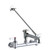 Elkay 8" Centerset Wall Mount Faucet with 7" Bucket Hook Spout 2" Lever Handles 1/2in Offset Inlets Polished -Chrome - LK940BP07L2H
