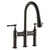 Elkay Explore Three Hole Bridge Faucet with Pull-down Spray and Lever Handles -Antique Steel - LKEC2037AS