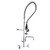 Elkay 8in Centerset Exposed Deck Mount Faucet 44in Flexible Hose with 1.2 GPM Spray Head + 10in Arc Tube Spout 2in Lever Handles - LK843AF10LC