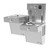 Elkay Halsey Taylor HydroBoost Vandal-Resistant Bottle Filling Station & Bi-Level ADA Cooler Non-Filtered Refrigerated - Stainless - HTHBHVR8BL-NF