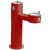 ELKAY  4420FRK- Red Halsey Taylor Endura II Tubular Outdoor Drinking Fountain Bi-Level Pedestal Non-Filtered Non-Refrigerated Freeze Resistant - Red