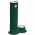 Elkay Outdoor Drinking Fountain Pedestal with Pet Station, Non-Filtered Non-Refrigerated, Freeze Resistant,  Evergreen - LK4400DBFRKEVG