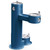 ELKAY  4420DBFRKBLU Halsey Taylor Endura II Tubular Outdoor Drinking Fountain Bi-Level Pedestal w/ Pet Station Non-Filtered Non-Refrigerated FR - Blue