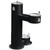 Elkay Outdoor Drinking Fountain Bi-Level Pedestal with Pet Station, Non-Filtered Non-Refrigerated, Freeze Resistant, Black - LK4420DBFRKBLK