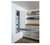 Iron-A-Way Electric Ironing Center - Built In Swiveling 46" Ironing Board with Light and Timer - Right Hinged Flat White Door