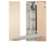 Iron-A-Way Electric Ironing Center - Built In Swiveling 46" Ironing Board with Light and Timer - Right Hinged Flat Maple Veneer Door