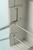 Iron-A-Way Electric Ironing Center - Built In Swiveling 46" Ironing Board with Light and Toggle Switch - Right Hinged Flat Maple Veneer Door - AE46WDU