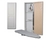 Iron-A-Way Ironing Center - 42" Built In Swiveling Ironing Board Cabinet - Right Hinged Raised White Door