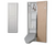 Iron-A-Way Ironing Center - 46" Built-In Ironing Board With Electric System, Light, and Timer - Right Hinged Raised White Door