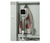 Iron-A-Way Ironing Center - 42" Built-In Ironing Board With Electric System, Light and Timer - Left Hinged Flat Maple Veneer Wood Door - E42WDU-L