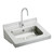 Elkay Stainless Steel 22" x 19" x 5-1/2", Wall Hung Lavatory Sink Kit - ELVWO2219SACC