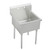 Elkay Weldbilt Stainless Steel 27" x 27-1/2" x 14" Floor Mount, Single Compartment Scullery Sink - WNSF81242