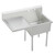 Elkay Sturdibilt Stainless Steel 49-1/2" x 27-1/2" x 14" Floor Mount, Single Compartment Scullery Sink w/ Drainboard - SS8124LOF2