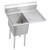 ELKAY  E1C16X20-R-18X Dependabilt Stainless Steel 36-1/2" x 25-13/16" x 43-3/4" 18 Gauge One Compartment Sink w/ 18" Right Drainboard and Stainless Steel Legs