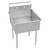 Elkay Dependabilt Stainless Steel 21" x 24-1/2" x 42" 18 Gauge One Compartment Budget Sink with Stainless Steel Legs - B1C18X21X