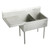 Elkay Sturdibilt Stainless Steel 55-1/2" x 27-1/2" x 14" Floor Mount, Double Compartment Scullery Sink w/ Drainboard - SS8230LOF2