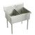 Elkay Sturdibilt Stainless Steel 63" x 27-1/2" x 14" Floor Mount, Double Compartment Scullery Sink - SS82602