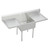Elkay Sturdibilt Stainless Steel 84" x 27-1/2" x 14" Floor Mount, Single Compartment Scullery Sink with Drainboard - SS8136LR0