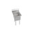 Elkay Dependabilt Stainless Steel 23" x 29-13/16" x 43-3/4" 16 Gauge One Compartment Sink with Stainless Steel Legs - 14-1C18X24-0X