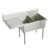 Elkay Sturdibilt Stainless Steel 73-1/2" x 27-1/2" x 14" Floor Mount, Double Compartment Scullery Sink w/ Drainboard - SS8248L2