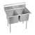 ELKAY  2C18X24-0X Dependabilt Stainless Steel 43" x 29-13/16" x 44-3/4" 16 Gauge Two Compartment Sink with Stainless Steel Legs