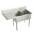 Elkay Sturdibilt Stainless Steel 79-1/2" x 27-1/2" x 14" Floor Mount, Double Compartment Scullery Sink w/ Drainboard - SS8254L2
