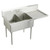 Elkay Sturdibilt Stainless Steel 79-1/2" x 27-1/2" x 14" Floor Mount, Double Compartment Scullery Sink w/ Drainboard - SS8254R2