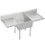 Elkay Weldbilt Stainless Steel 84" x 27-1/2" x 14" Floor Mount, Single Compartment Scullery Sink with Drainboard - WNSF8136LR2