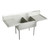 Elkay Sturdibilt Stainless Steel 78" 27-1/2" x 14" Floor Mount, Double Compartment Scullery Sink with Drainboard - SS8230LR4