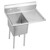 Elkay Dependabilt Stainless Steel 42-1/2" x 25-13/16" x 43-3/4" 18 Gauge One Compartment Sink w/ 20" Right Drainboard and Stainless Steel Legs - E1C20X20-R-20X