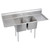 ELKAY E2C16X20-2-18X Dependabilt Stainless Steel 70" x 25-13/16" x 43-3/4" 18 Gauge Two Compartment Sink w/ 18" Left and Right Drainboards and Stainless Steel Legs