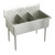 Elkay Sturdibilt Stainless Steel 75" x 27-1/2" x 14" Floor Mount, Triple Compartment Scullery Sink - SS83724