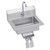 Elkay Stainless Steel 18" x 14-1/2" x 11" 18 Gauge Hand Sink with Knee Valve and Faucet - EHS-18-KVX