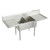 ELKAY SS8248LR0 Sturdibilt Stainless Steel 96" x 27-1/2" x 14" Floor Mount, Double Compartment Scullery Sink with Drainboard