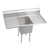 ELKAY  1C18X18-2-18X Dependabilt Stainless Steel 54" x 23-13/16" x 44-3/4" 16 Gauge One Compartment Sink w/ 18" Left and Right Drainboards and Stainless Steel Legs