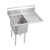 ELKAY  1C18X24-R-24X Stainless Steel 44-1/2" x 29-13/16" x 44-3/4" 16 Gauge One Compartment Sink w/ 24" Right Drainboard and Stainless Steel Legs