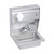 ELKAY  EHS-18-STDX Stainless Steel 18" x 14-1/2" x 23" 18 Gauge Hand Sink with Soap and Towel Dispenser and Faucet