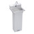 Elkay Stainless Steel 18" x 14-1/2" x 42" 18 Gauge Hand Sink with Pedestal Base Foot Valve and Faucet - EHS-18-PEDX
