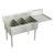 Elkay Sturdibilt Stainless Steel 97-1/2" x 27-1/2" x 14" Floor Mount, Triple Compartment Scullery Sink w/ Drainboard - SS8372R6