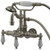 Kingston Brass 3-3/8" Wall Mount Clawfoot Tub Filler Faucet with Hand Shower - Brushed Nickel CC1009T8