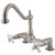 Kingston Brass Two Handle Widespread Bridge Deck Mount Kitchen Faucet - Satin Nickel KS1148PX