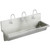 Elkay Stainless Steel 72" x 20" x 8", Wall Hung Multiple Station Hand Wash Sink Kit - EWMA7220SACMC