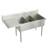 Elkay Weldbilt Stainless Steel 79-1/2" x 27-1/2" x 14" Floor Mount, Triple Compartment Scullery Sink with Drainboard - WNSF8354L2