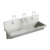 Elkay Stainless Steel 72" x 20" x 8", Wall Hung Multiple Station Hand Wash Sink Kit - EWMA7220SACTMC