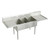 Elkay Sturdibilt Stainless Steel 120" x 27-1/2" x 14" Floor Mount, Triple Compartment Scullery Sink with Drainboard - SS8372LR3