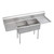 ELKAY  E2C24X24-2-24X Dependabilt Stainless Steel 98" x 29-13/16" x 43-3/4" 18 Gauge Two Compartment Sink w/ 24" Left and Right Drainboards and Stainless Steel Legs
