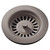 Elkay Polymer Drain Fitting with Removable Basket Strainer and Rubber Stopper -Silvermist - LKQS35SM