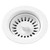 Elkay Polymer Drain Fitting with Removable Basket Strainer and Rubber Stopper -White - LKQS35WH