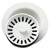 Elkay Polymer 3-1/2" Disposer Flange with Removable Basket Strainer and Rubber Stopper -Ricotta - LKQD35RT